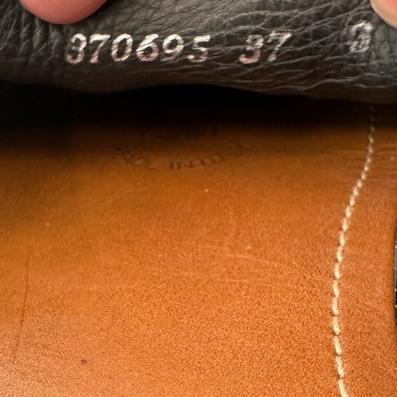 GUCCI Black Leather Bamboo Tassel Driving Loafers Size 37 - Picture 5 of 9